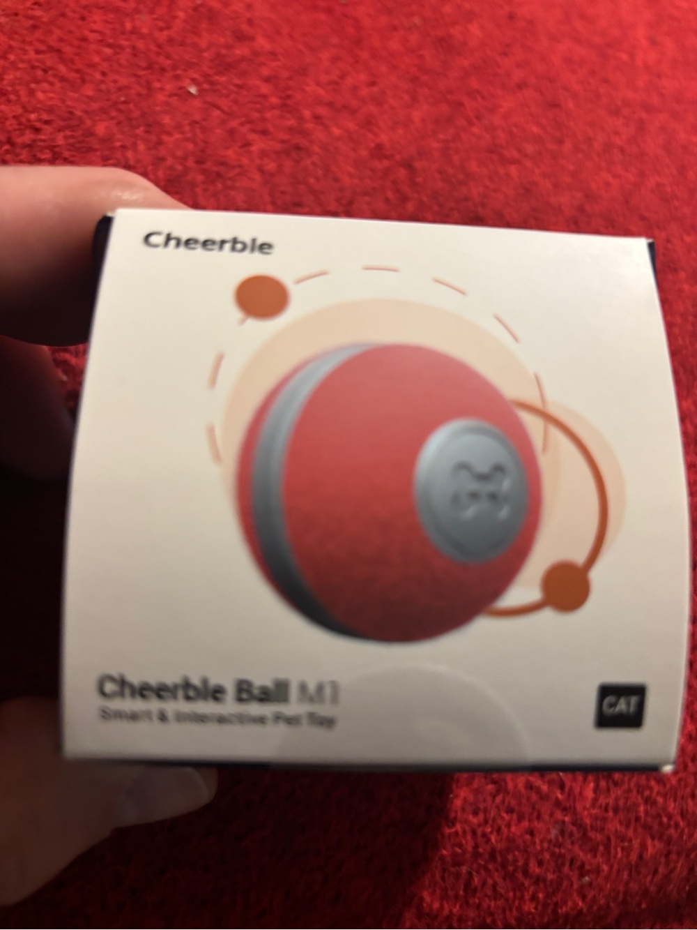 Cheerble Ball M Red Interactive Pet Ball - Smart & interactive Pet Toy . New